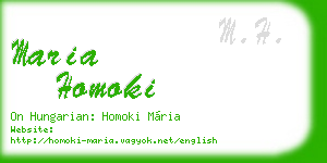 maria homoki business card